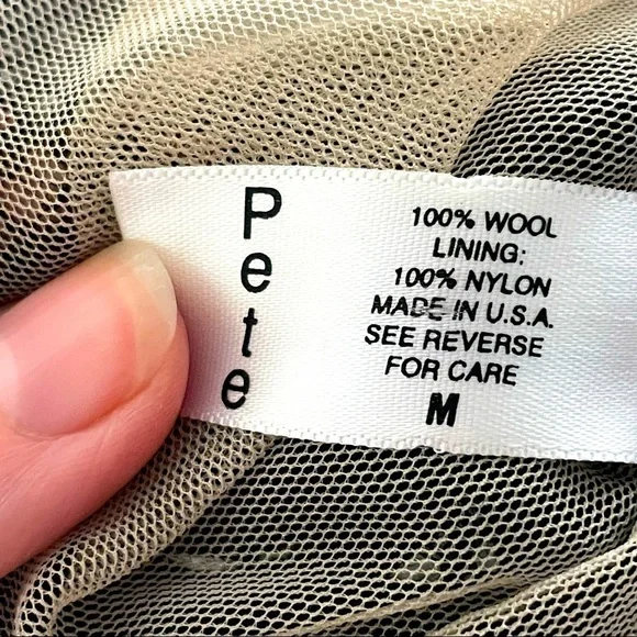 Pete Wool Sweater – Crew Neck, Long Sleeves, Raw Edge Hem – Black & Tan - Picture 10 of 13